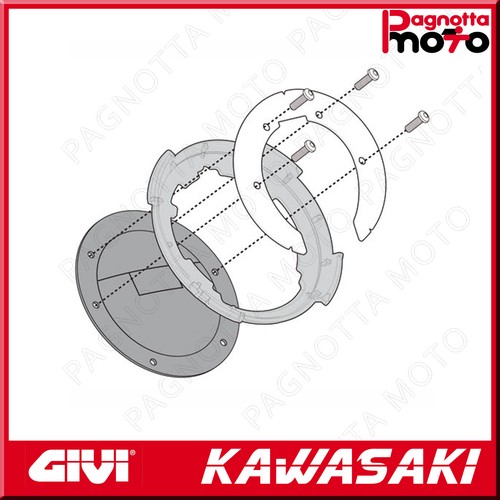 FLANGIA PER BORSE DA SERBATOIO TANKLOCK, TANKLOCKED KAWASAKI Z 800 13>17 - Foto 1 di 1