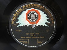 78rpm KARIN BRANZELL sings GRIEG: Ich liebe dich / Ein Traum POLYPHON TOP COPY !
