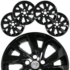 Set Of 4 Fit Hyundai Tucson 2019-2021 Black 17 Wheel Skins Hub Caps Rim Covers