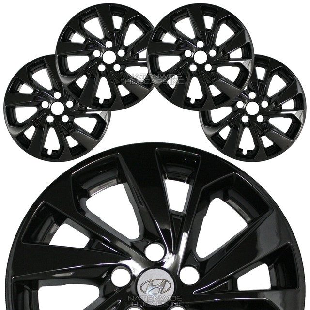 Set of 4 fit Hyundai Tucson 20192020 Black 17" Wheel Skins Hub Caps