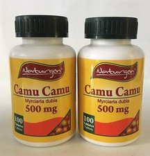2 CAMU CAMU 500 MG NATURAL 100 TABLETS X BOTTLE  VITAMIN C 