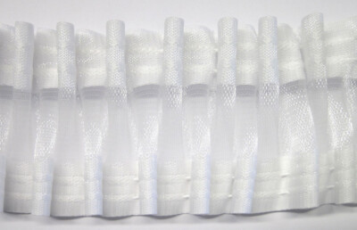 Gardinenband Smokband 80 mm Halbtransparent 1:2,5 Rapport 6,0 cm