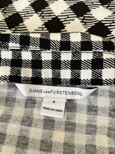 4 6 NEW DVF Diane von Furstenberg AMELIANA Check Print Wrap Dress - Picture 11 of 14