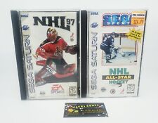 Lot Of 2 - Sega Sports NHL 97/All-Star Hockey (Broken Case) - Sega Saturn CIB
