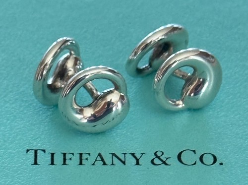 Tiffany & Co. Elsa Peretti Eternal Circle Cufflinks Sterling Silver 925 - Picture 3 of 3