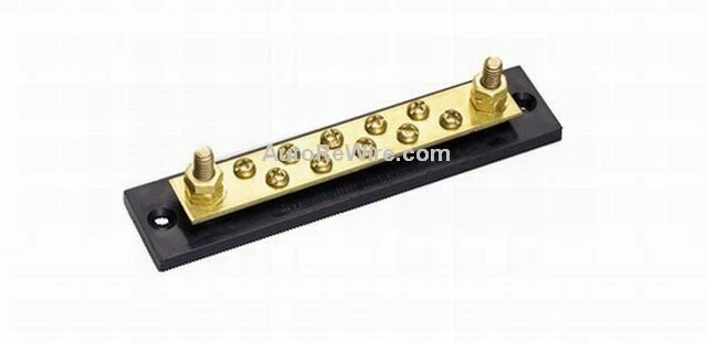 COLE HERSEE 10-Gang Terminal Block Grounding Strip Busbar Marine Brass Vintage Hot Rod rat
