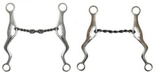 Western Saddle Horse Bit Choice of 5.5" Twisted Dogbone mouth or 5" Chain Mouth