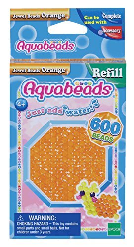 Aquabeads Jewel Beads Orange, perle 600, Multicolore, 32678 (B3K)