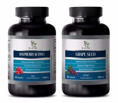 Antiaging diet - RASPBERRY KETONES   GRAPE SEED EXTRACT COMBO - grape seed pills