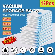 12x Travel Strong Vacuum Suction Bag Save Space Shrinks Bedding Clothes Storage