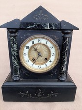 ANTIQUE GERMAN F.M.S SLATE MANTEL CLOCK