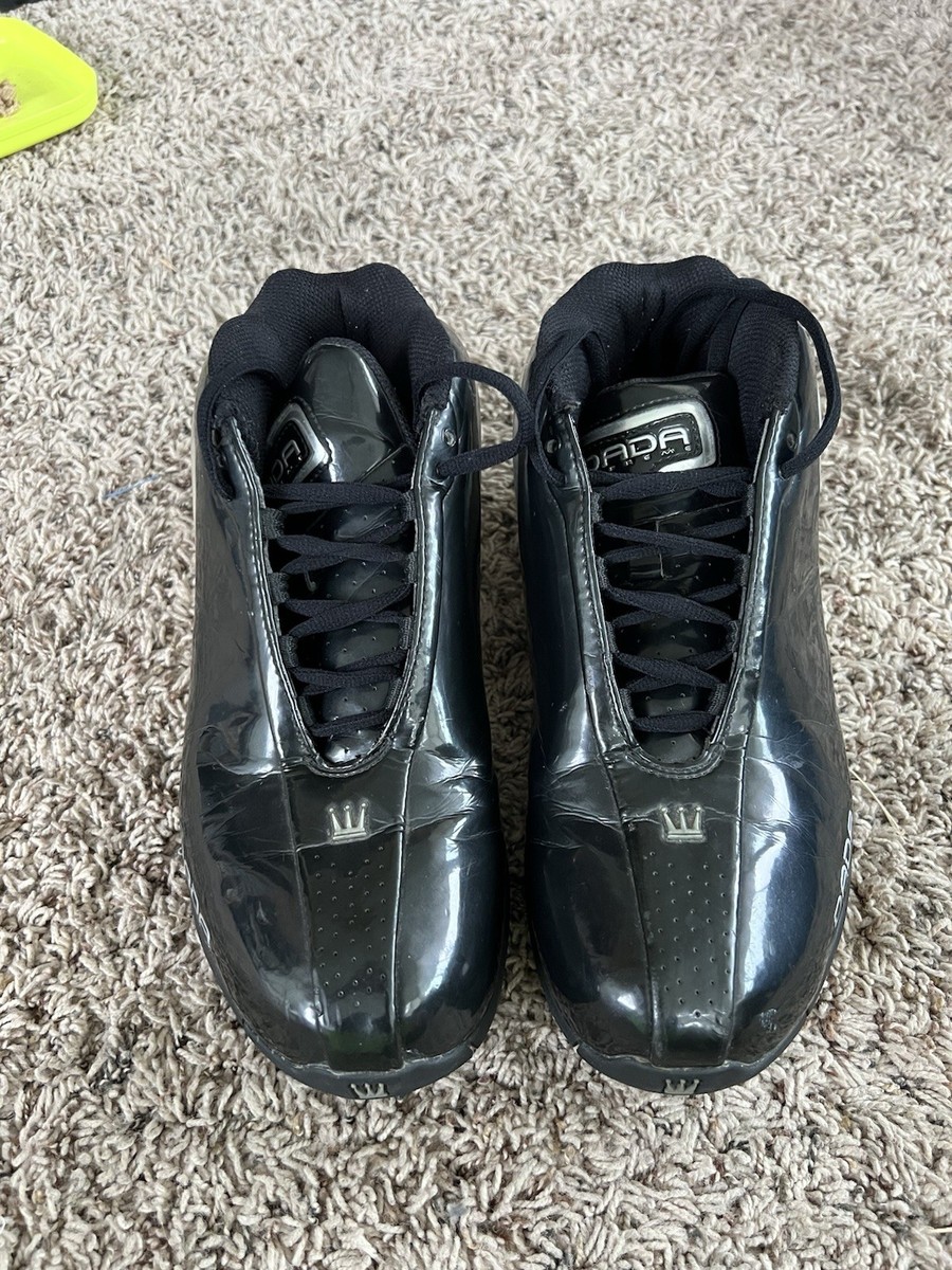 靴 00s Dada Supreme C-Dubbz black silv DADA Supreme CDubbz Chris Webber Size 9 Black Chrome Silver Shoes