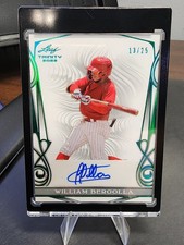2023 Leaf Trinity Clear Autographs William Bergolla CA-WB2 Green /25 Rookie