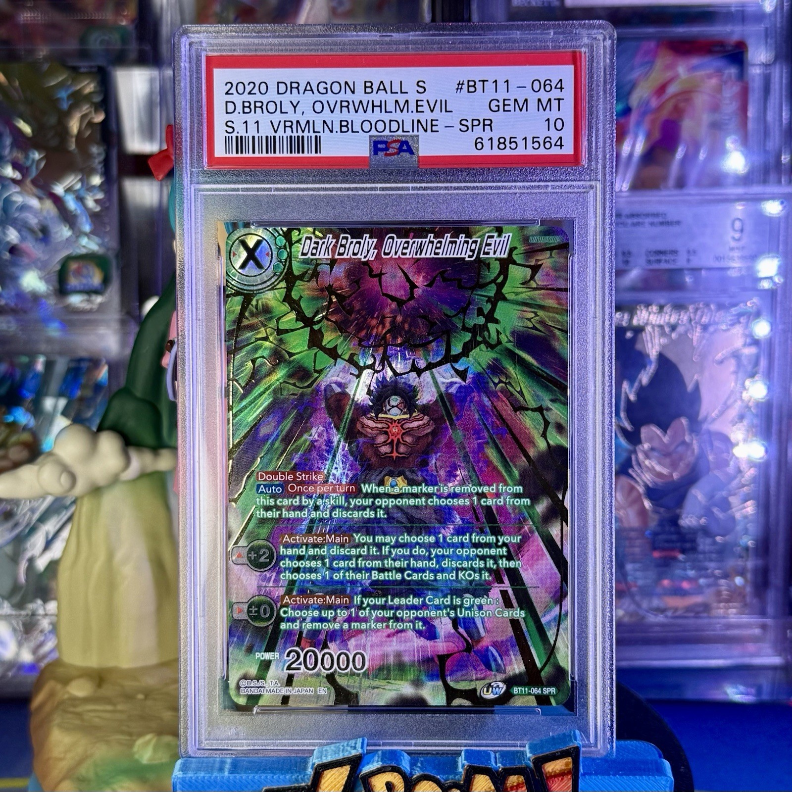 2020 Dragon Ball Super, Dark Broly, Overwhelming Evil, #BT11-064 SPR, PSA 10