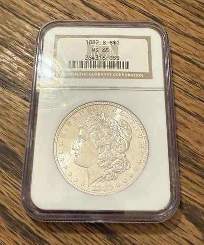 1882- S Morgan Silver Dollar MS 65
