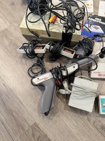 HUGE Nintendo NES Lot - 31 games; Console; Controllers; Gun; Turbo Stick