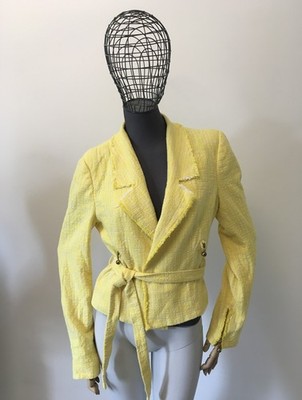 Class Roberto Cavalli Belted Jacket Designer Italy Womens IT 46 US 12