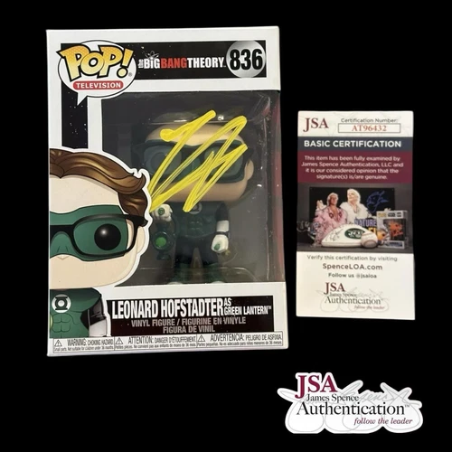 Johnny Galecki Leonard Hofstadter Funko Pop #836 JSA COA Auto Big Bang Theory