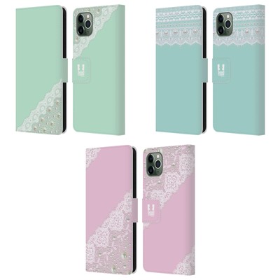 HEAD CASE DESIGNS LACES AND PEARLS LEATHER BOOK CASE FOR APPLE iPHONE PHONES