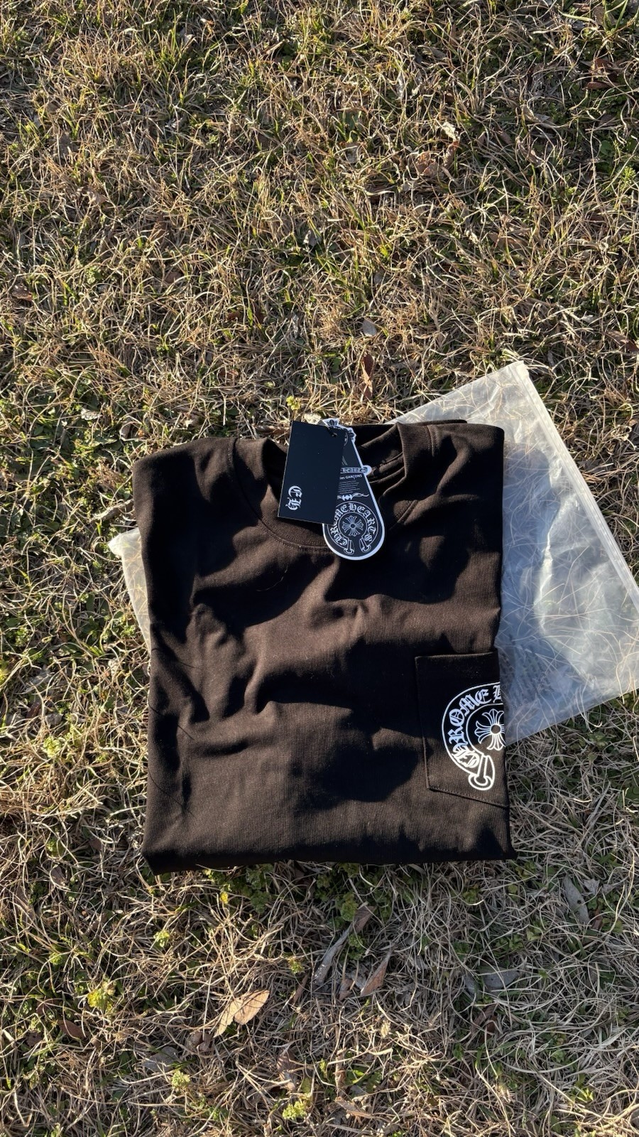 Chrome Hearts Black Cotton Jersey Logo Crew Neck Short Sleeve Men's T-Shirt