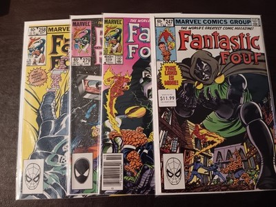 Fantastic Four Comic Lot  Doomsday #247 Key #258 #259 #279 Avengers Doctor Doom