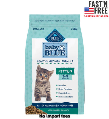 Blue Buffalo Baby BLUE Natural Kitten Dry Cat Food Healthy Growth, Chicken, 2 lb