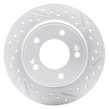 For Hyundai Elantra 17-26 DFC Drilled & Slotted Rear Passenger Side Brake Rotor
