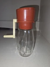 Vintage Gemco Nut Spice Crank Handle Grinder Chopper Brown/Rust With Lid.  USA