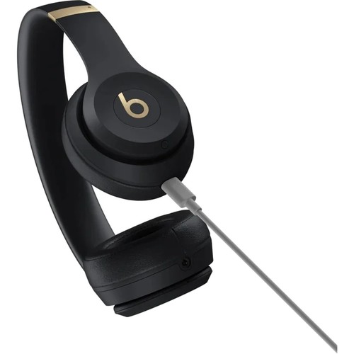 Beats Solo 4 Wireless On-Ear Headphones - Black & Gold Spatial Audio with - Picture 4 of 10