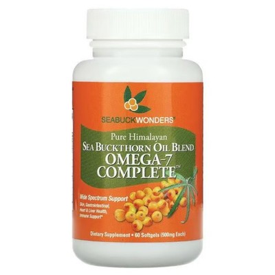 Sea Buckthorn Oil Omega 7 60 Softgels 30 Day Supply Organic SEABUCKWONDERS Hair
