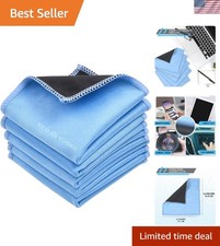 Microfiber Cleaning Cloths 5 Pack Laptop TV Screen Glasses Camera Lens