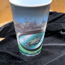 Philadelphia Eagles NFL Holographic Beverage Cup Green White Black Football