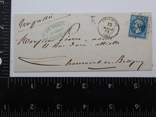 France 1864 SC 33 POURMONT Cover Bassigny ACH Notary Letter K Graffigny Chemin