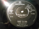 The Beatles - "Ticket to Ride / Yes It Is" - PARLOPHONE 7" Single