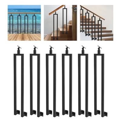 4-Pack U-Shape 38.6'' Stair Balusters with Adjustable Bracket for Safety