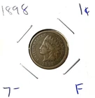 1898 Indian Head Penny Fine.  Liberty Visible . 15.17