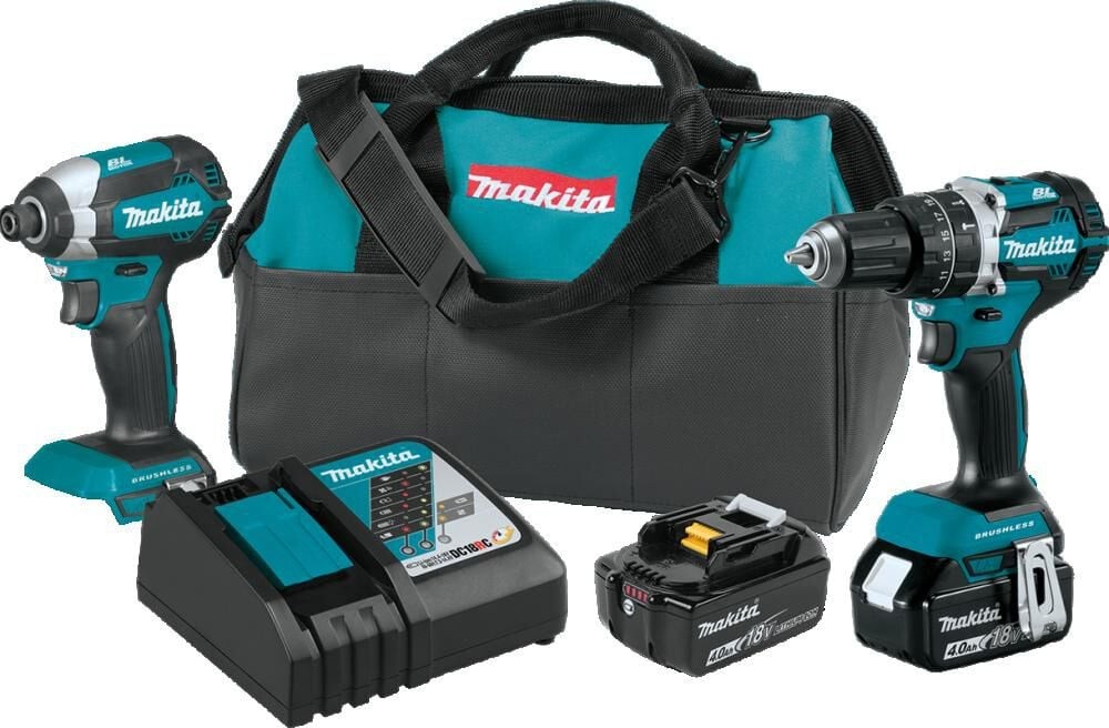 Makita 18V Lxt литий-ионный бесщеточный комплект из 2 предметов 40 Ач 55690₽