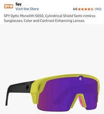 SPY MONOLITH 5050 Sunglasses  Matte Neon Yellow / Bronze Purple Spectra Mirror