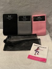 MS Fitness Expert Hip Resistance Bands Booty Band Glute Hip Training New
