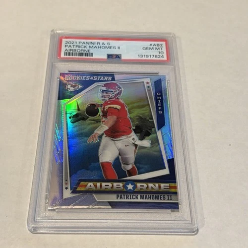 2021 Panini Rookies & Stars - Airborne Patrick Mahomes #AB-2 Silver Prizm PSA 10