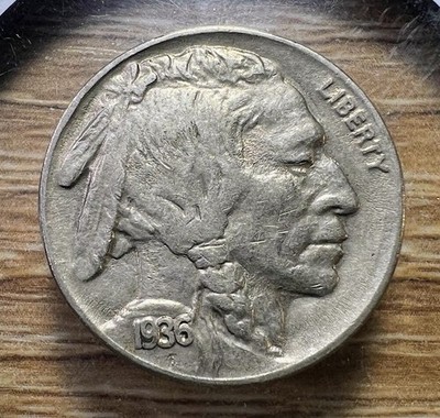 1936-P Buffalo Nickel - Actual Coin Shown - Free Shipping & Tracking INV#120