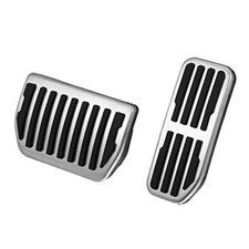 2pcs Brake and Gas Accelerator Pedal Covers Anti-Slip No Drilling Aluminum