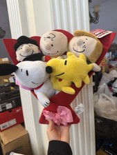 PEANUTS PLUSH BOUQUET Snoopy Woodstock Charlie Brown Lucy Patty 13" NEW W/TAGS