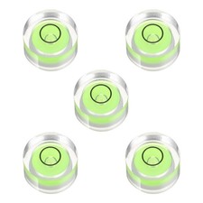 5pcs Round Bubble Level 13x7mm Mini Circular Bullseye Spirit Levels, Green