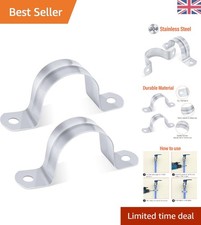 25mm Pipe Strap Clamp Set - 20 Metal U-Brackets for Secure Installation