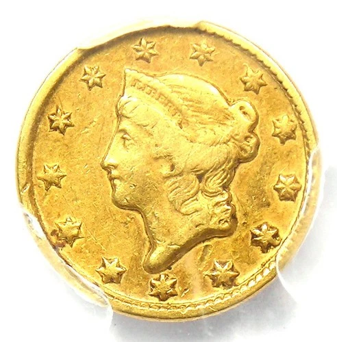 1850-D Liberty Gold Dollar G$1 - Certified PCGS VF Detail - Rare Dahlonega Coin