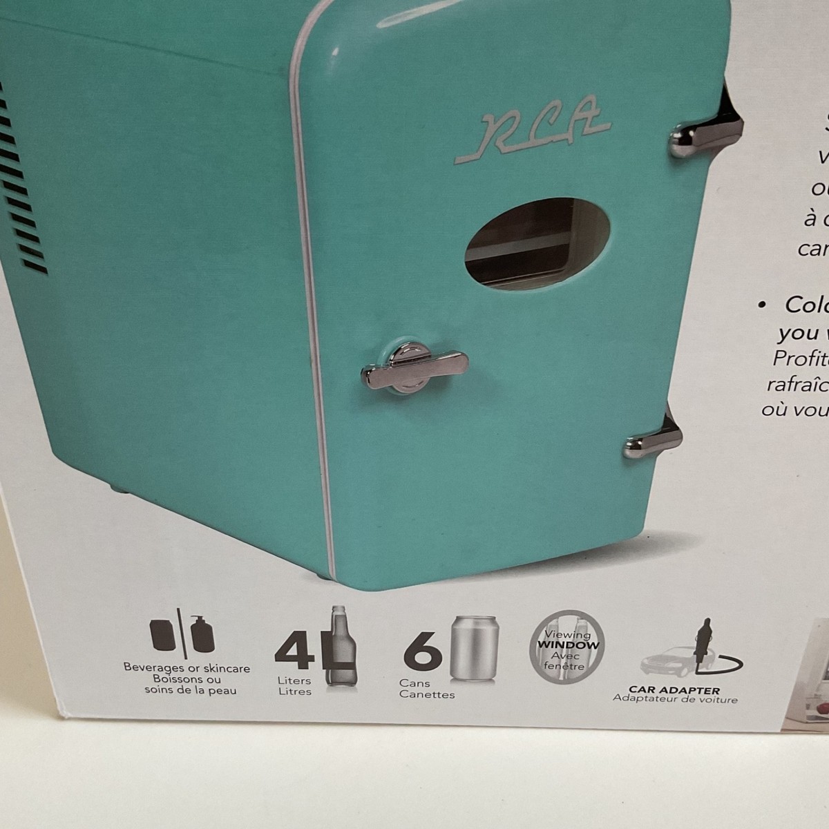 RCA RMIS129-BLUE Mini Retro 6 Can Beverage Refrigerator-Blue NEW