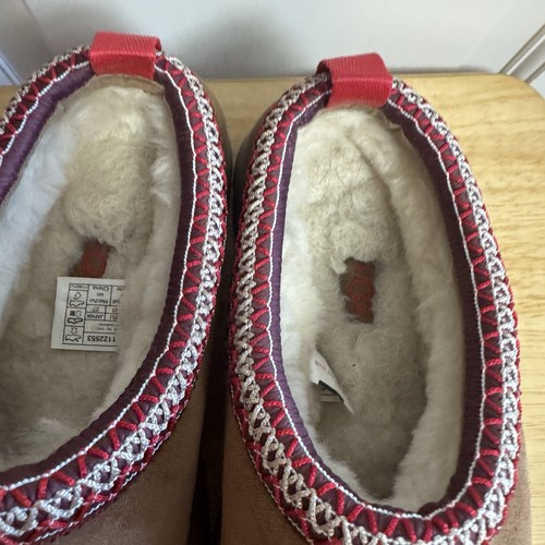 Zoccoli ciabatte platform UGG Tazz taglia 10 marrone rosso cuciture 1122553 EU41 UK8 - Foto 5 di 15