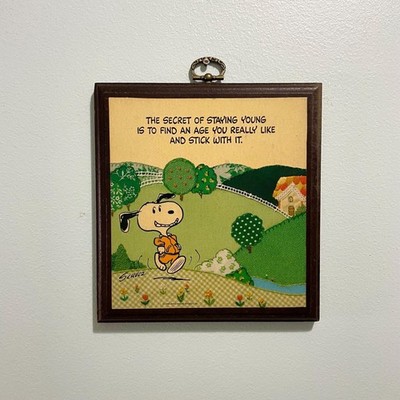 Vintage Snoopy Wall Plaque Peanuts Charles Schulz
