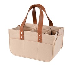 Foldable Felt Baby Diaper Organizer Caddy Changing Nappy Storage Carrier Bag